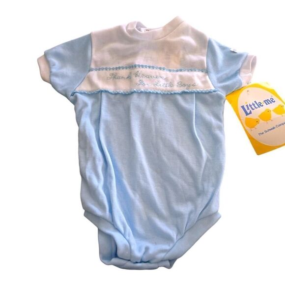 Vintage Little Me THANK HEAVEN FOR LITTLE BOYS Size 6M Medium NOS - Picture 1 of 7